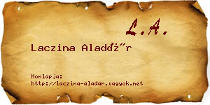 Laczina Aladár névjegykártya